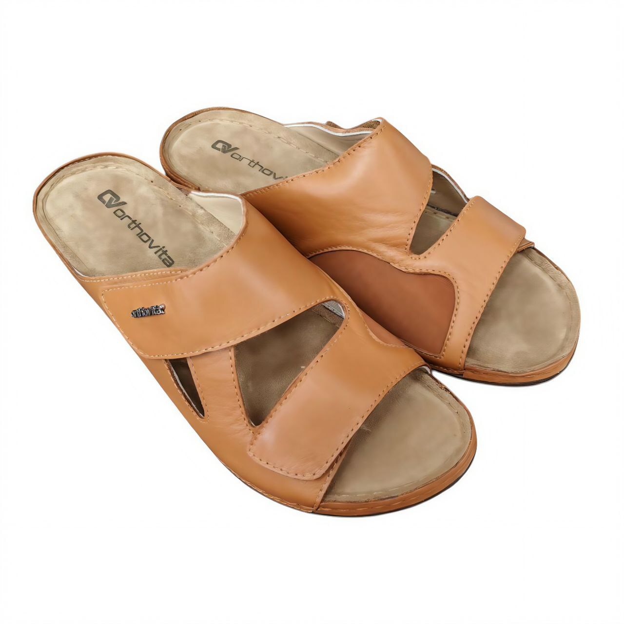 [1919]Шлепанцы женские, цвет светло-коричневый (ORTHOVITA COMFORT SHOES)