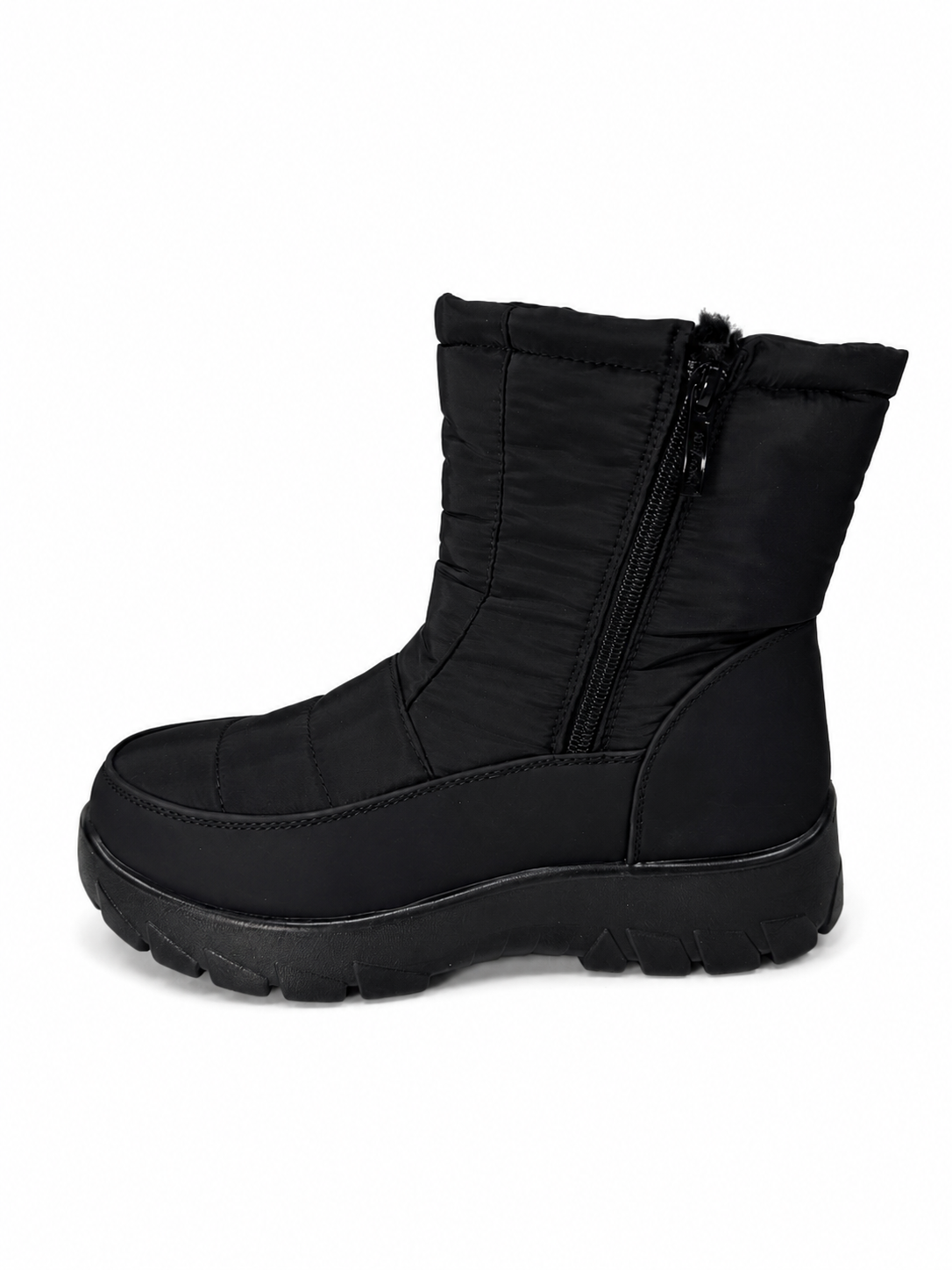 Дутики зимние женские FINN LINE (антигололёд) чёрные
