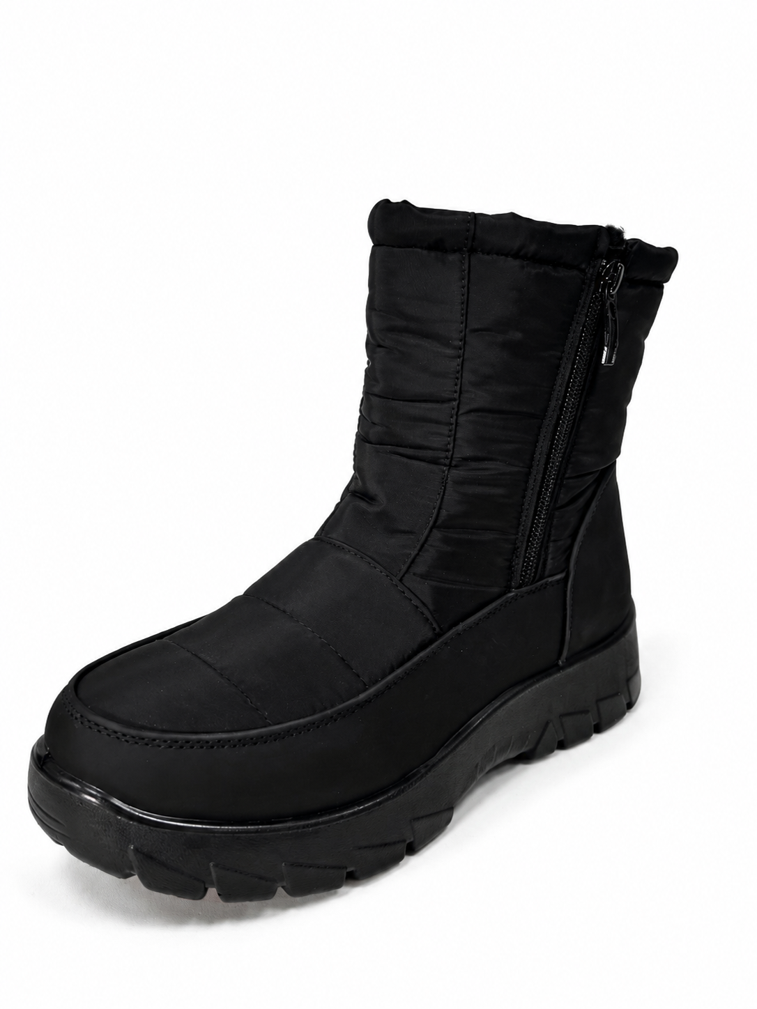 Дутики зимние женские FINN LINE (антигололёд) чёрные
