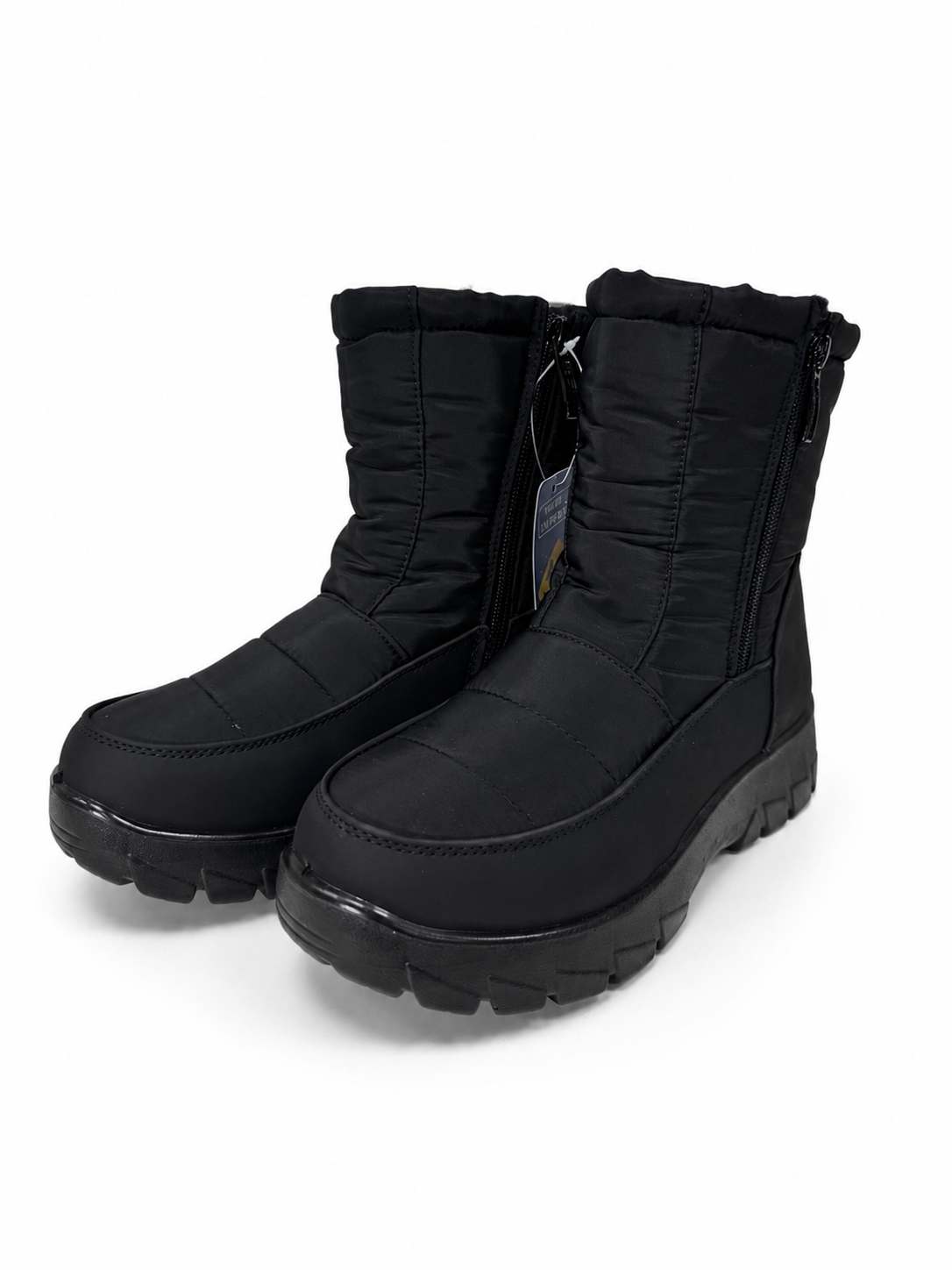 [A8819-253] Дутики зимние женские FINN LINE (антигололёд) чёрные