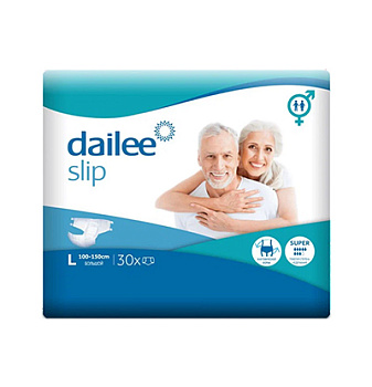 Подгузники для взрослых L, Dailee (Super), 100-150 см, 30 шт.